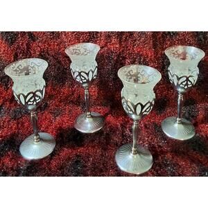 Farber Bros Silver Stem Ware